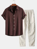 Herren Sommer-Set: Kurzarmbluse und Leinenhose