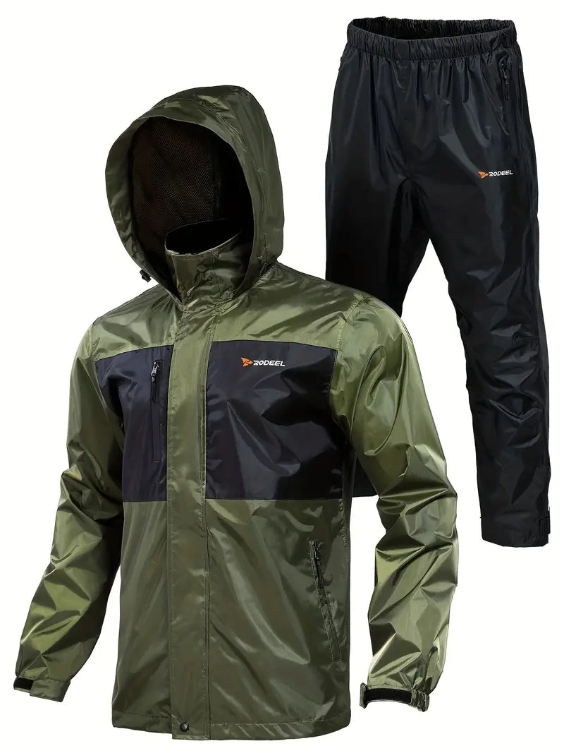 Komfortable und Atmungsaktive Regenjacke mit Hose für Herren | Ideal für Outdoor-Aktivitäten