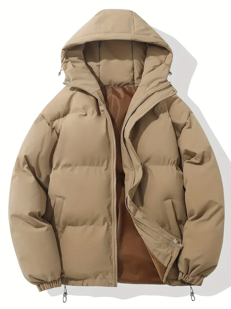 Warme Kapuzenjacke im klassischen Design