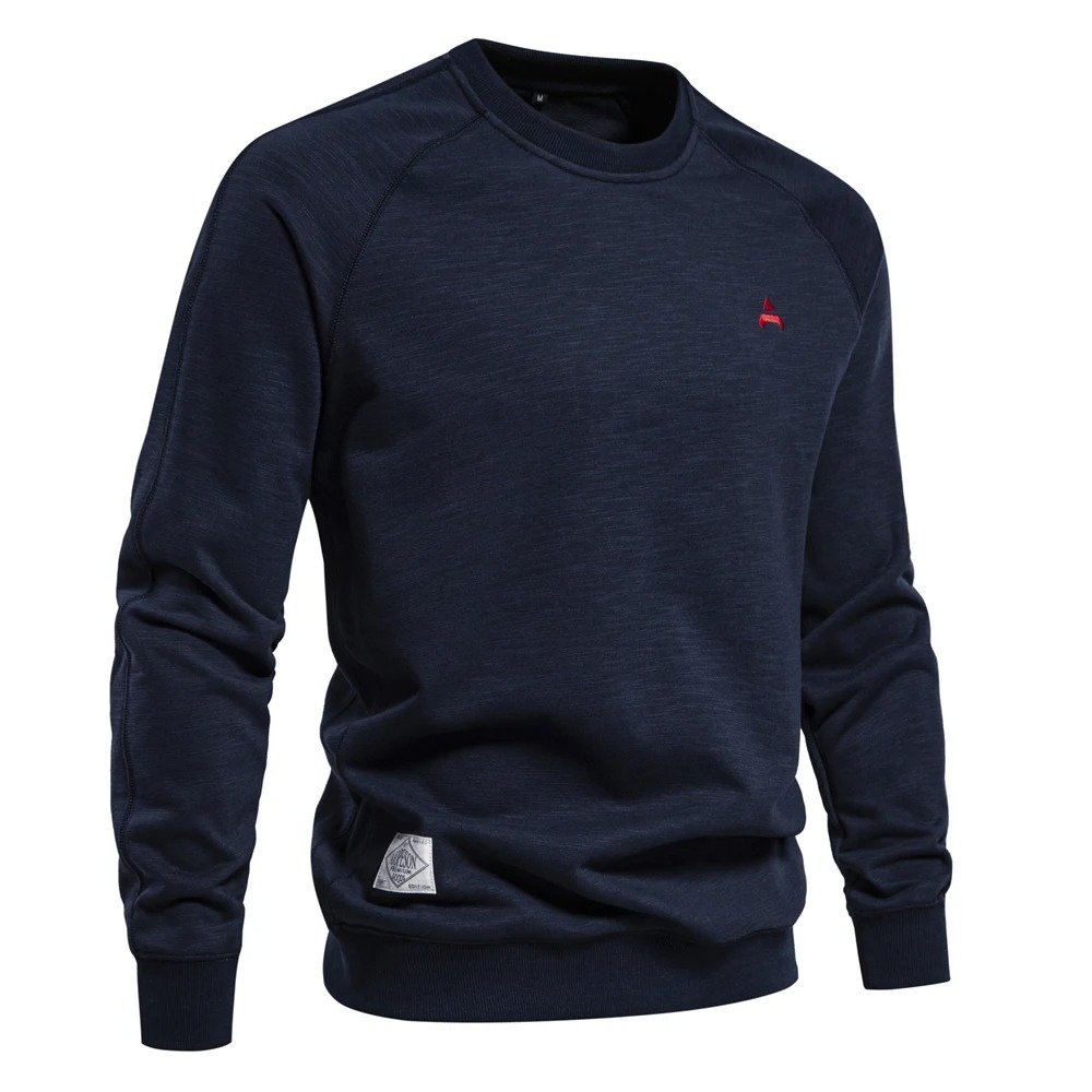 Herrenpullover mit Raglanärmeln und Rundhalsausschnitt - Lässiger Stil