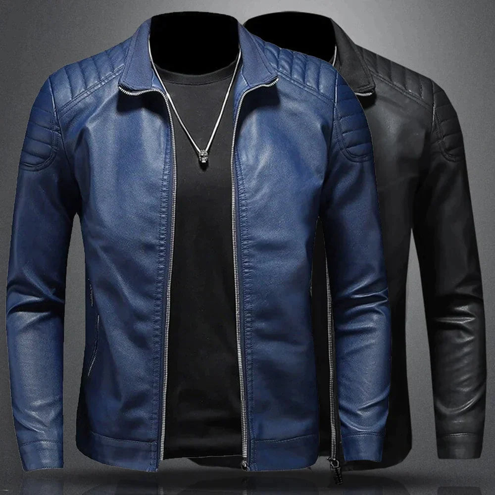 Stilvolle Herren-Lederjacke mit Taschen | Ideal für den täglichen Gebrauch