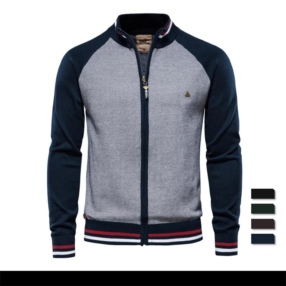 Waylon - Kuschelige und Legere College-Strickjacke