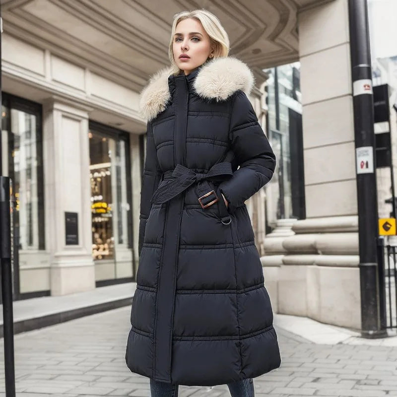 Alexa - Eleganter langer Parka-Mantel