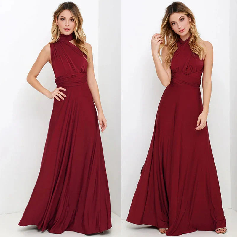 Slitherio - Elegantes Langes Leinenkleid - Bequem für Besondere Anlässe für Damen