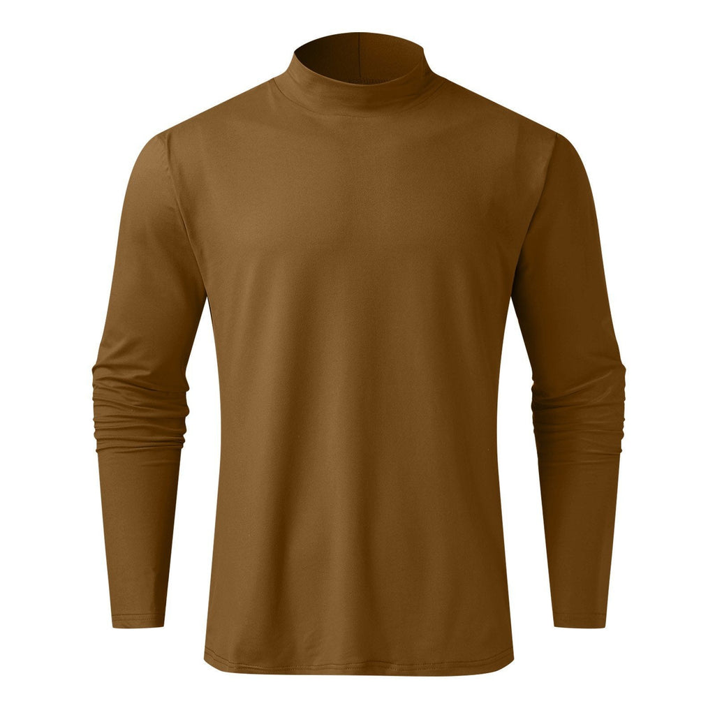 Herren Slim Fit Langarmshirt mit Stehkragen