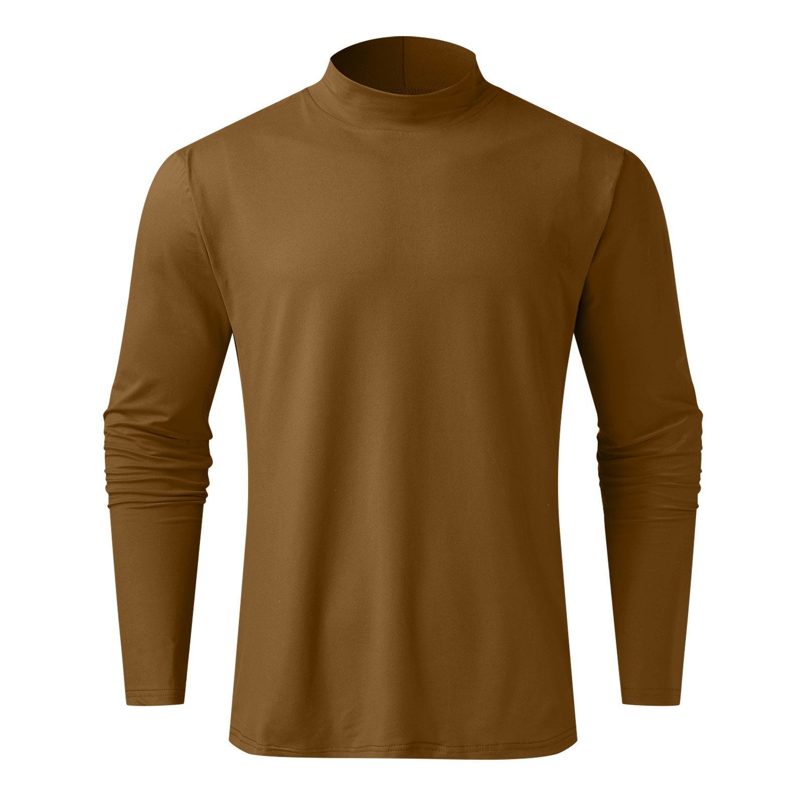 Herren Slim Fit Langarmshirt mit Stehkragen