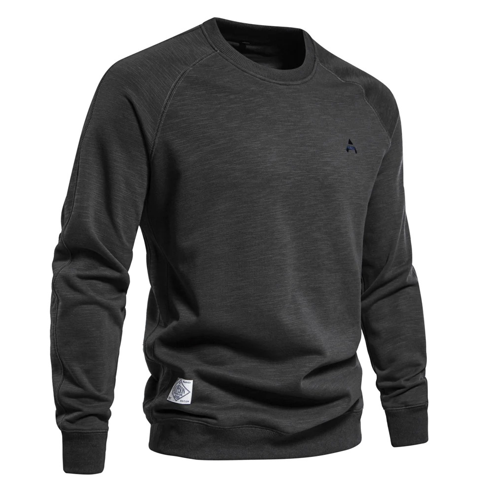 Herrenpullover mit Raglanärmeln und Rundhalsausschnitt - Lässiger Stil