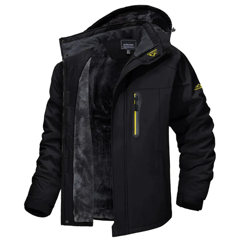 Herren-Winterjacke mit Fellfutter und Kapuze | Ideal für Outdoor-Aktivitäten