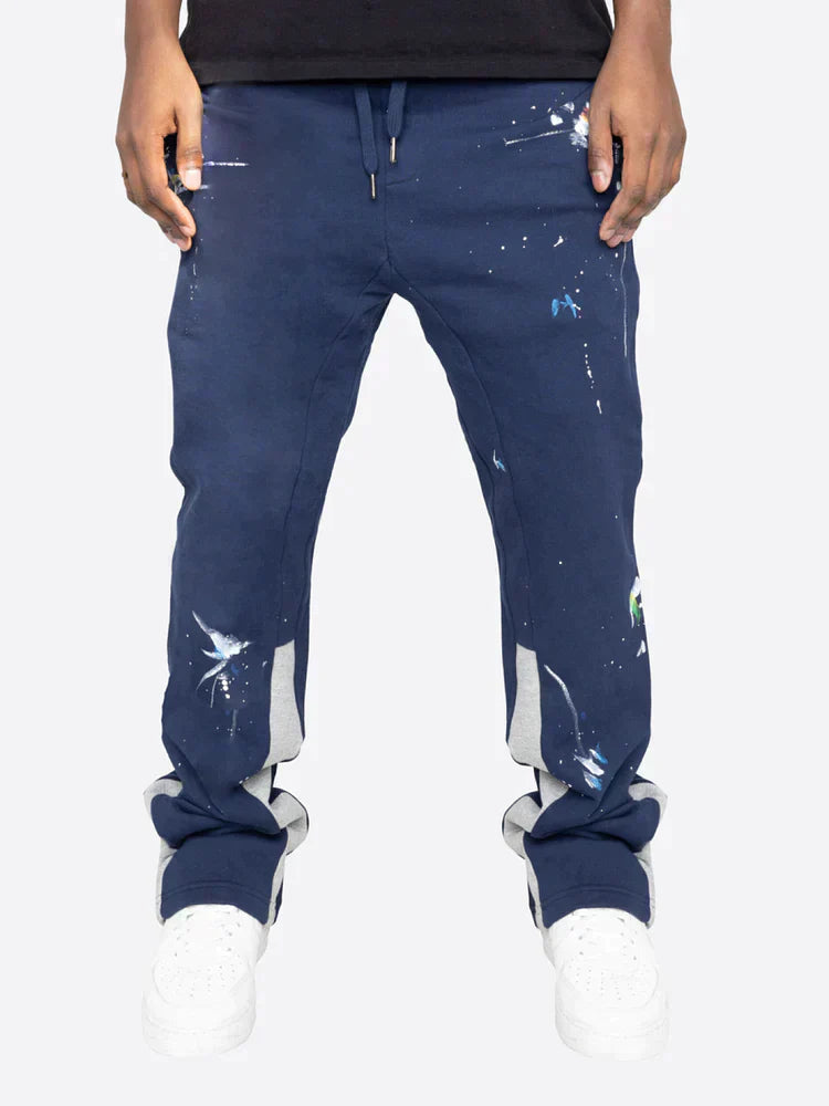 Farbspritzer Flare Jogginghose für entspannte Tage