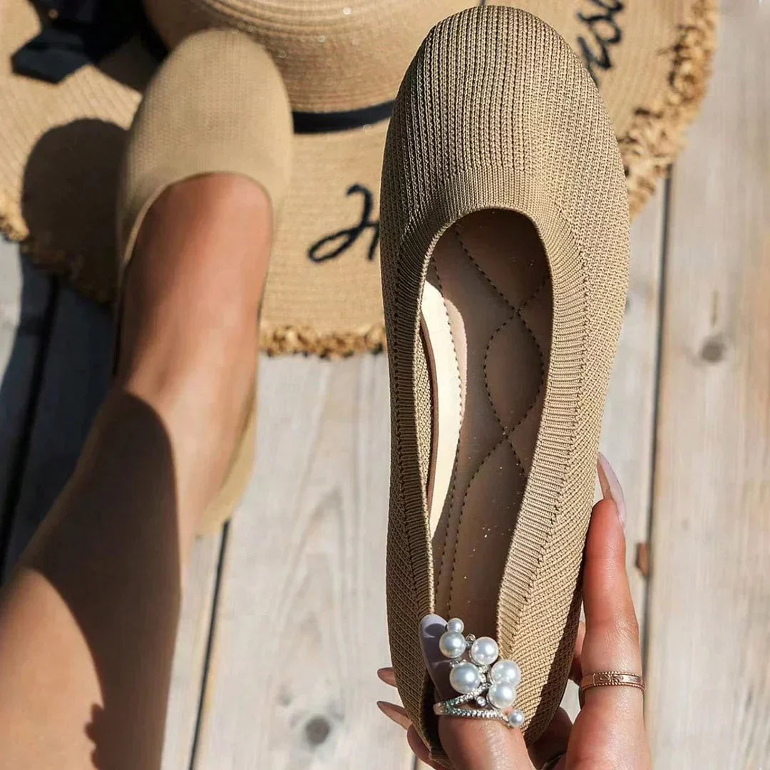 Flache Schuhe mit Atmungsaktivem Design