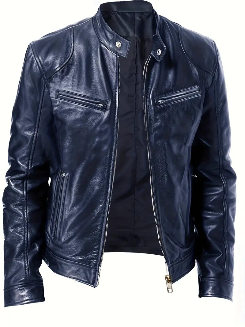 Stilvolle Herren-Lederjacke mit Taschen | Elegant und Alltagsgeeignet