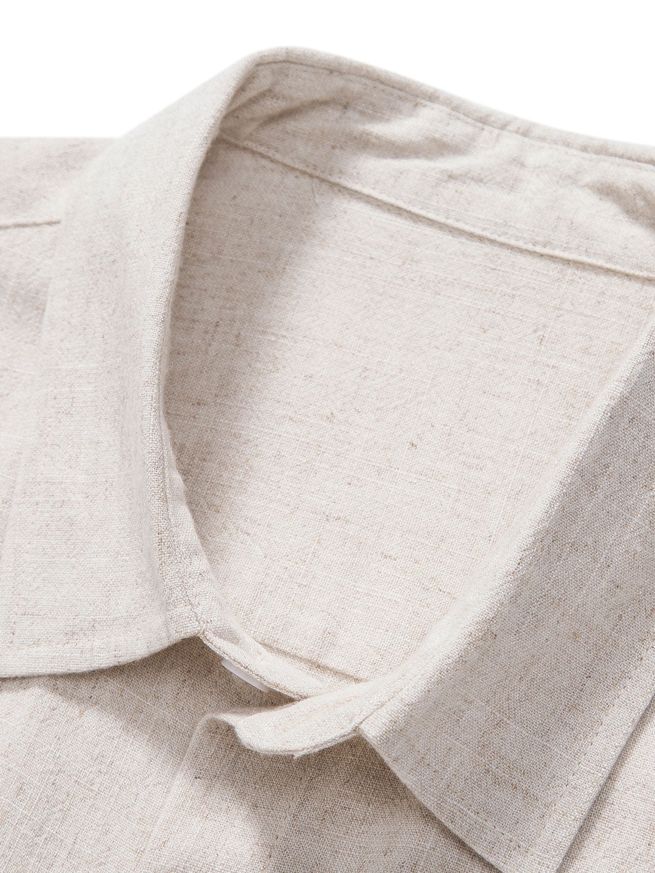 Vintage-Inspired Men's Short-Sleeve Linen Polo Shirt
