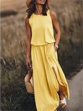 Florentiner | Damen Maxikleid in Einfarbigem Design
