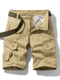 Herren Cargo-Shorts mit Gürtel – Funktionale Sommer- und Outdoor-Hose mit Seitentaschen und Reißverschluss