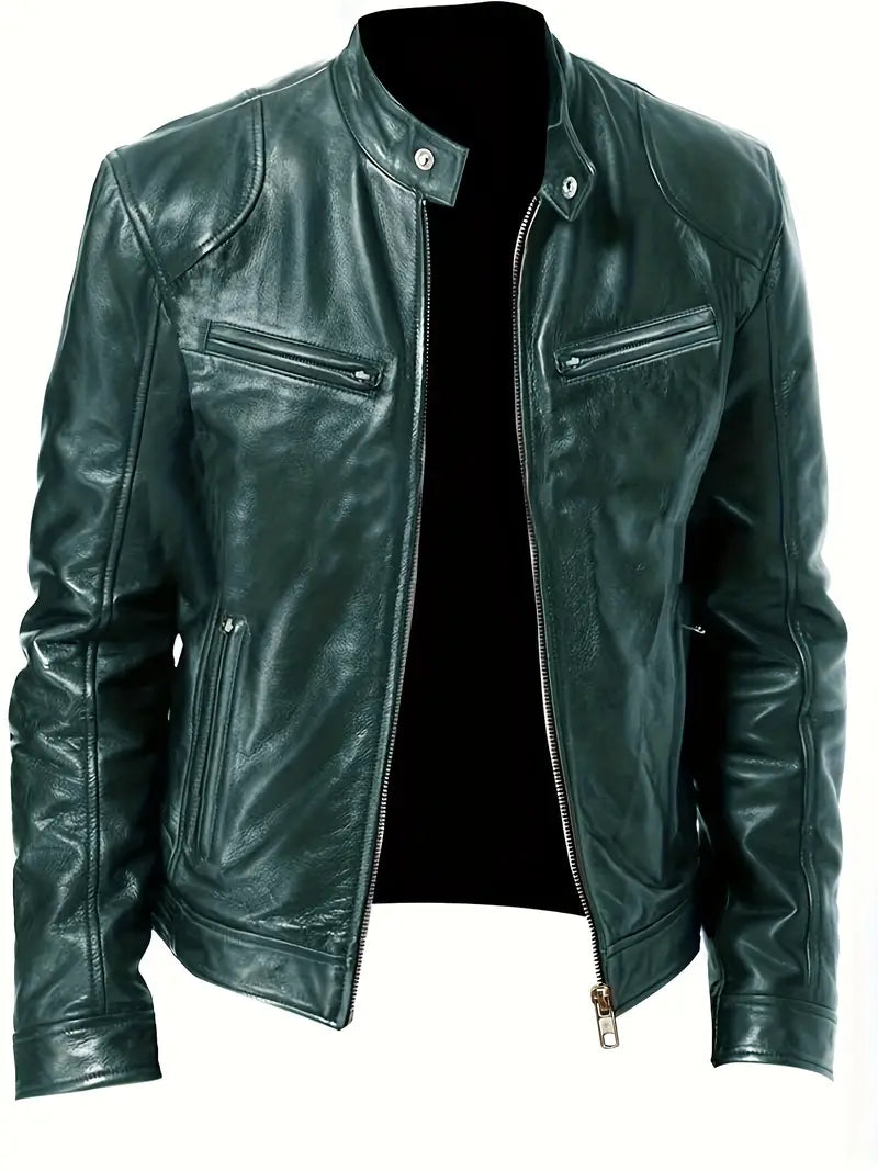 Stilvolle Herren-Lederjacke mit Taschen | Elegant und Alltagsgeeignet