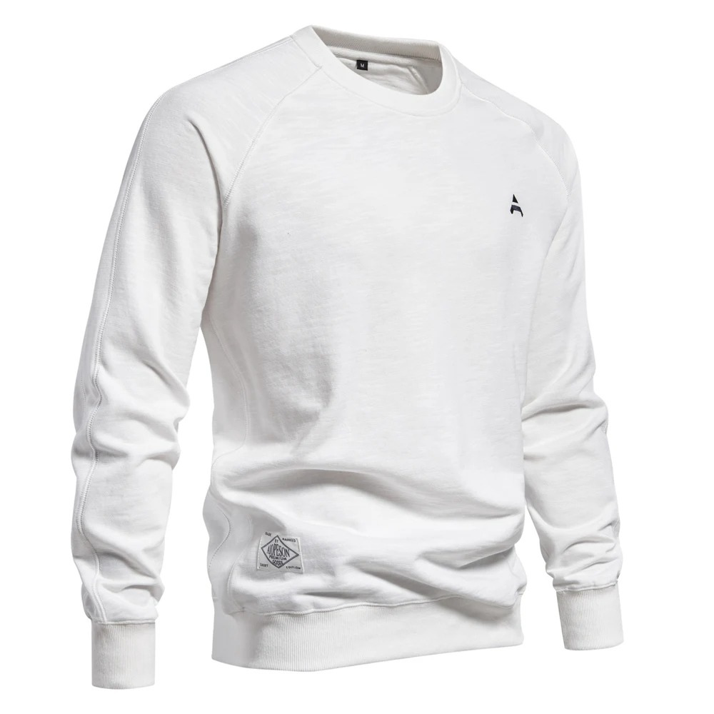 Herrenpullover mit Raglanärmeln und Rundhalsausschnitt - Lässiger Stil