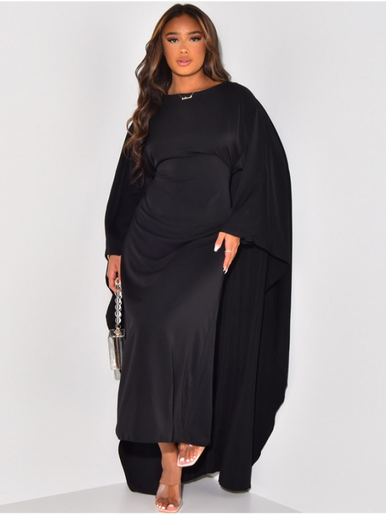Elegantes Damen-Abaya-Kleid mit weitem Schnitt – Maxilänge & fließender Stoff