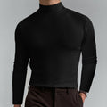 Herren Slim Fit Langarmshirt mit Stehkragen