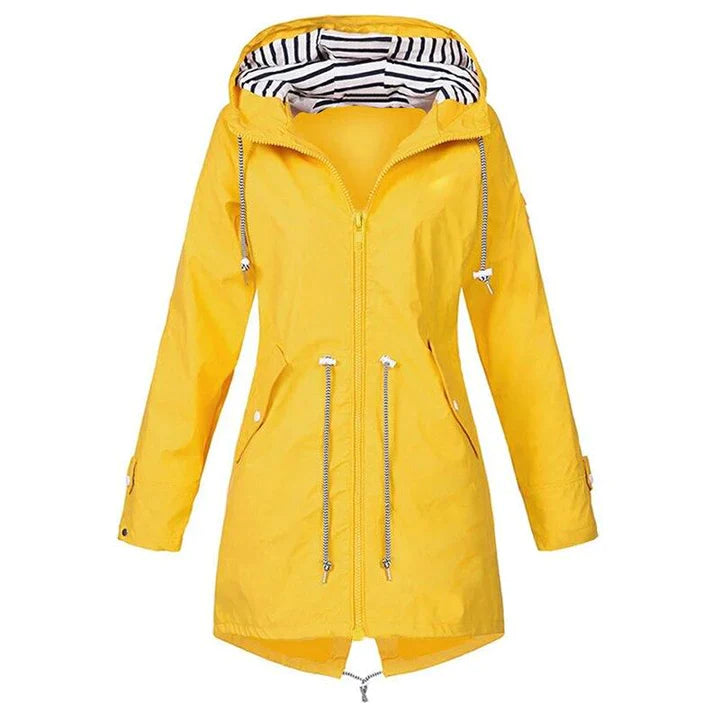 Klassische, stilvolle wasserdichte Damen-Regenjacke mit Kapuze | Perfekt für Outdoor-Aktivitäten im klassischen Design