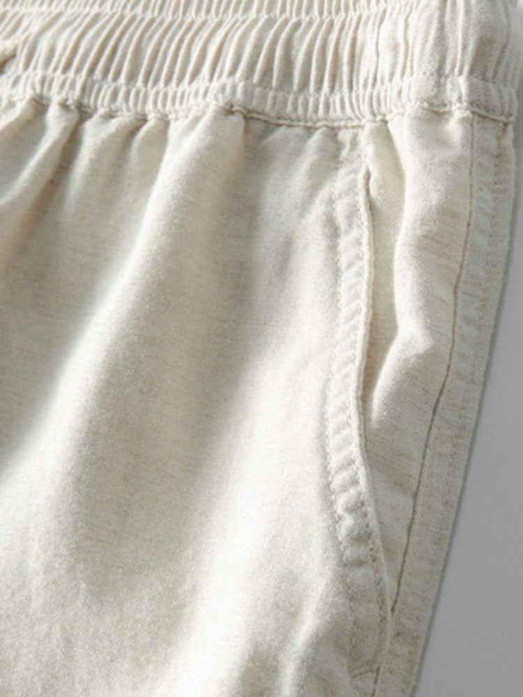 Herren Sommer-Set: Kurzarmbluse und Leinenhose