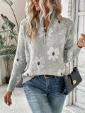 Lelia - Damenpullover mit Reißverschluss im lässigen Stil
