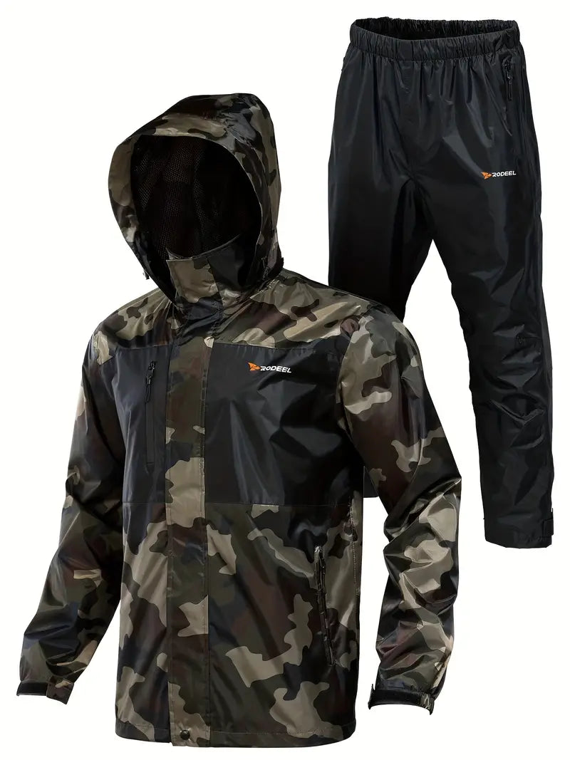Komfortable und Atmungsaktive Regenjacke mit Hose für Herren | Ideal für Outdoor-Aktivitäten