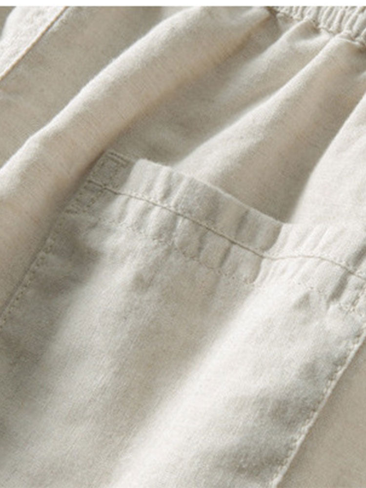 Herren Sommer-Set: Kurzarmbluse und Leinenhose