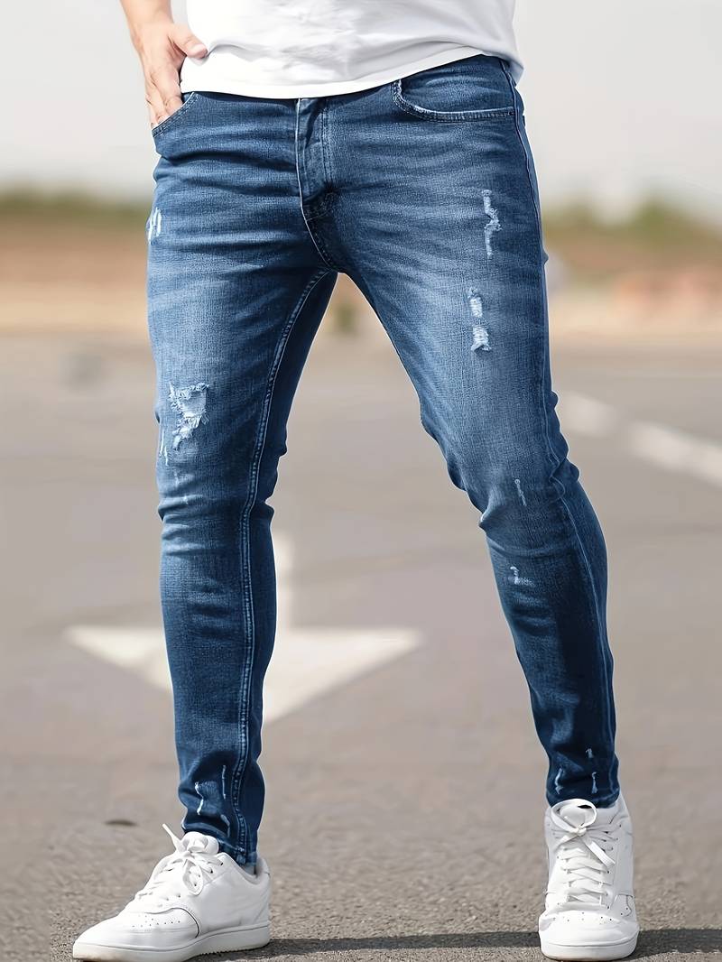 Malcolm – Herren-Jeans im Used-Look