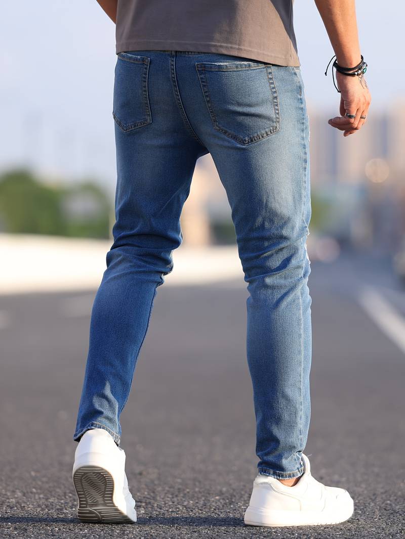 Malcolm – Herren-Jeans im Used-Look