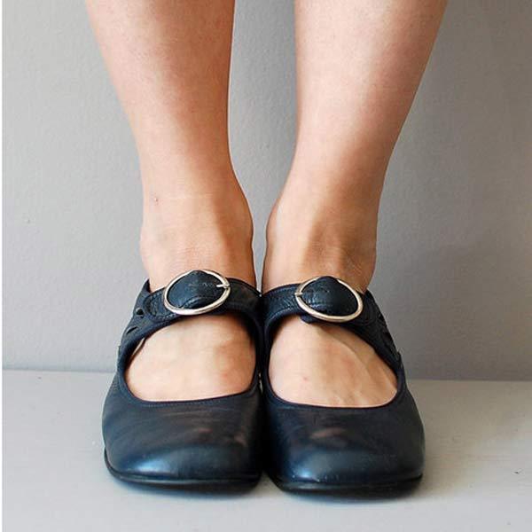 Vintage Orthopädische Schuhe mit Runder Zehe - Modell Opal