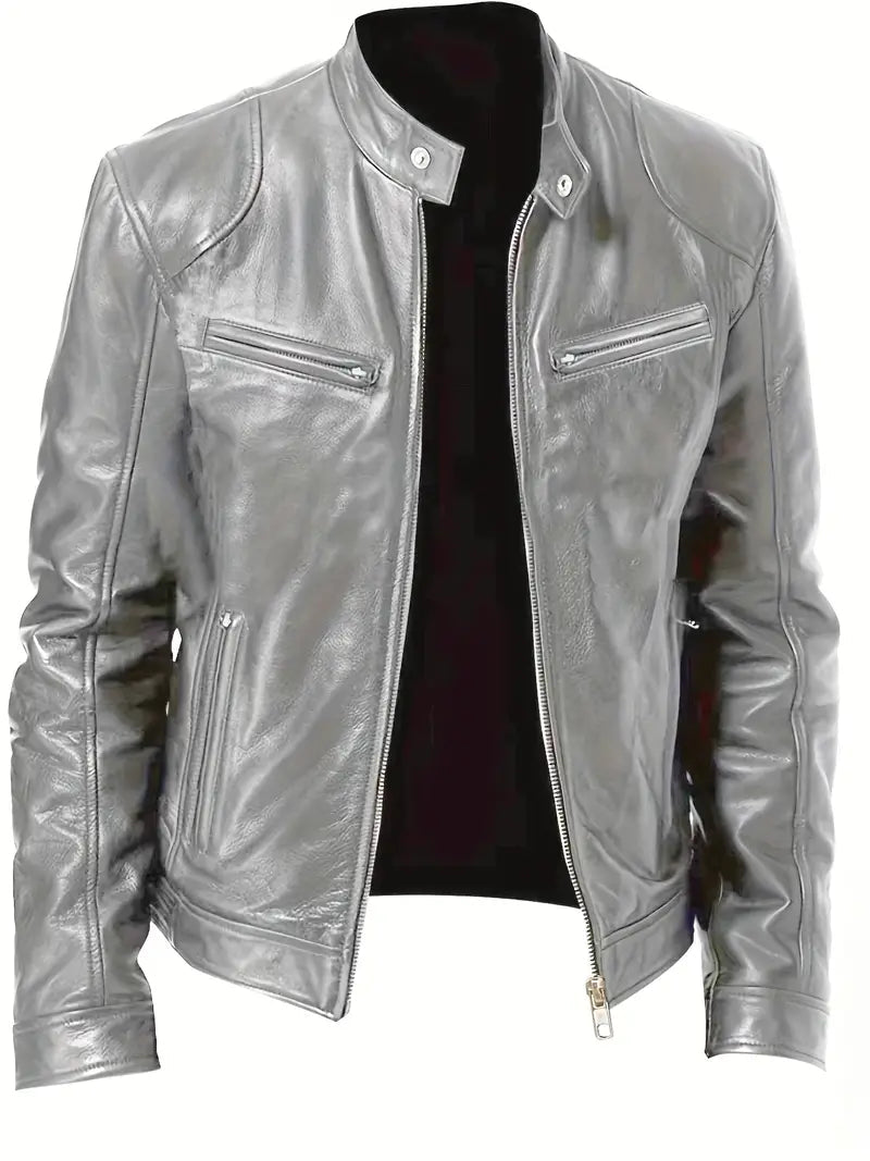 Stilvolle Herren-Lederjacke mit Taschen | Elegant und Alltagsgeeignet