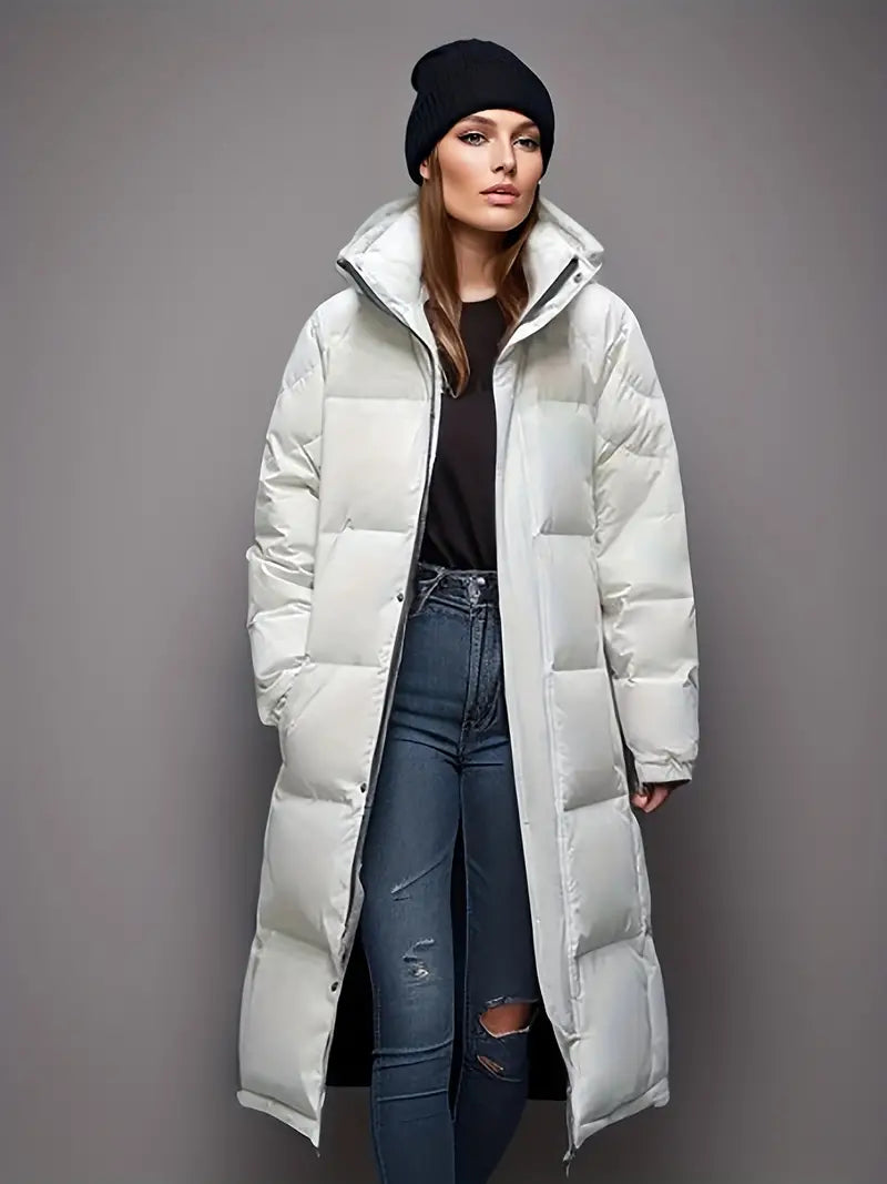 Moderner langer Winter-Daunenparka für Damen | Ideal für Outdoor-Aktivitäten