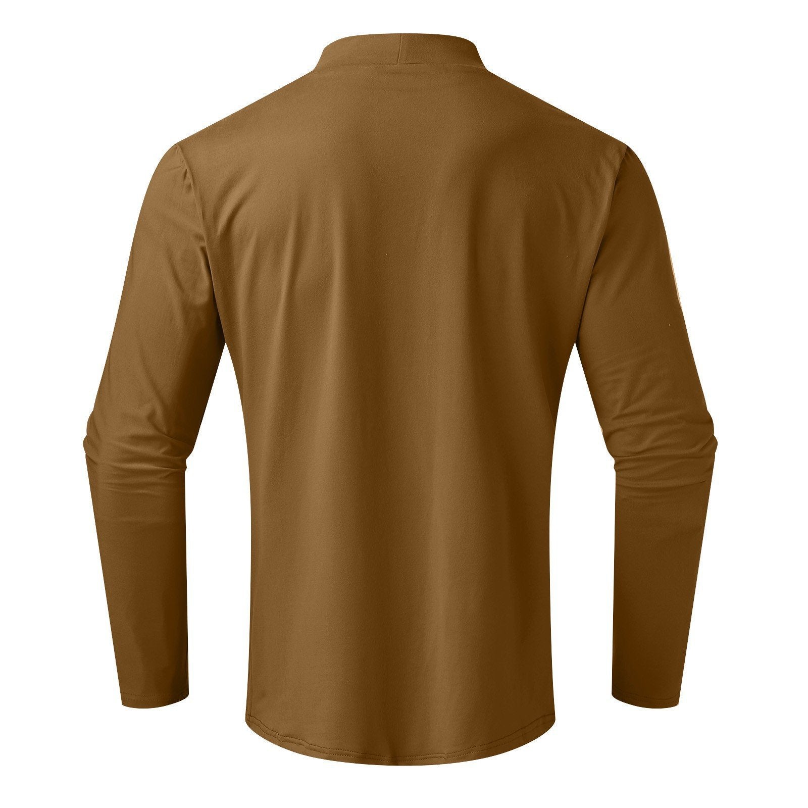 Herren Slim Fit Langarmshirt mit Stehkragen