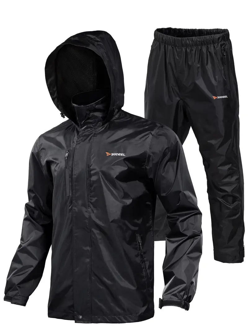 Komfortable und Atmungsaktive Regenjacke mit Hose für Herren | Ideal für Outdoor-Aktivitäten