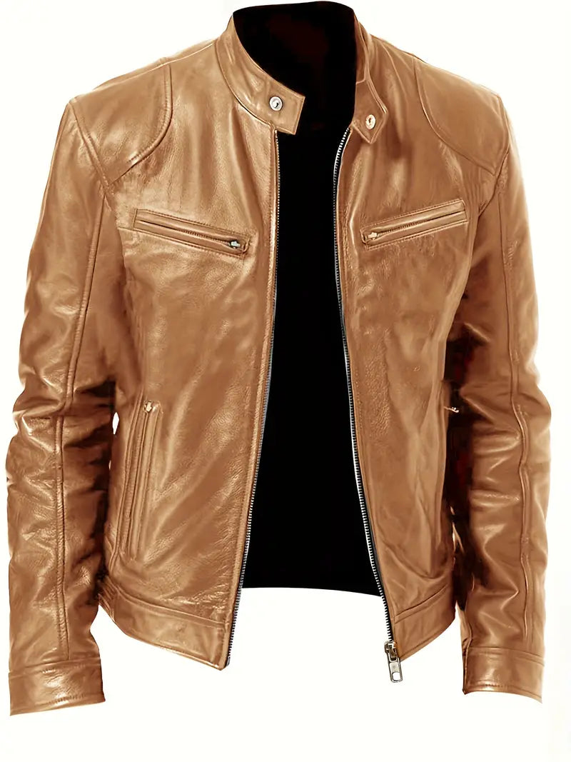 Stilvolle Herren-Lederjacke mit Taschen | Elegant und Alltagsgeeignet