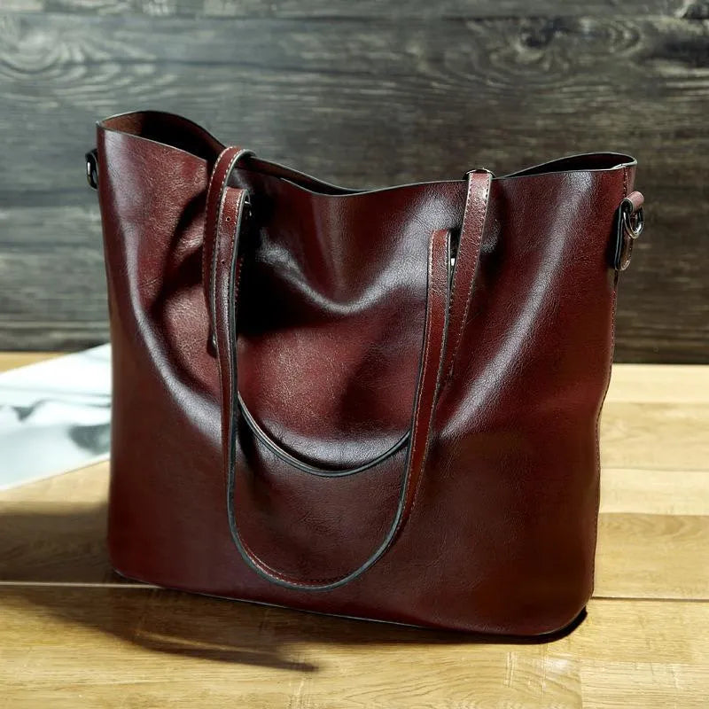 Jamie | Damen Vintage Leder Schultertasche