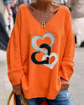 Flosa - Bequemer Damen-Grafikpullover