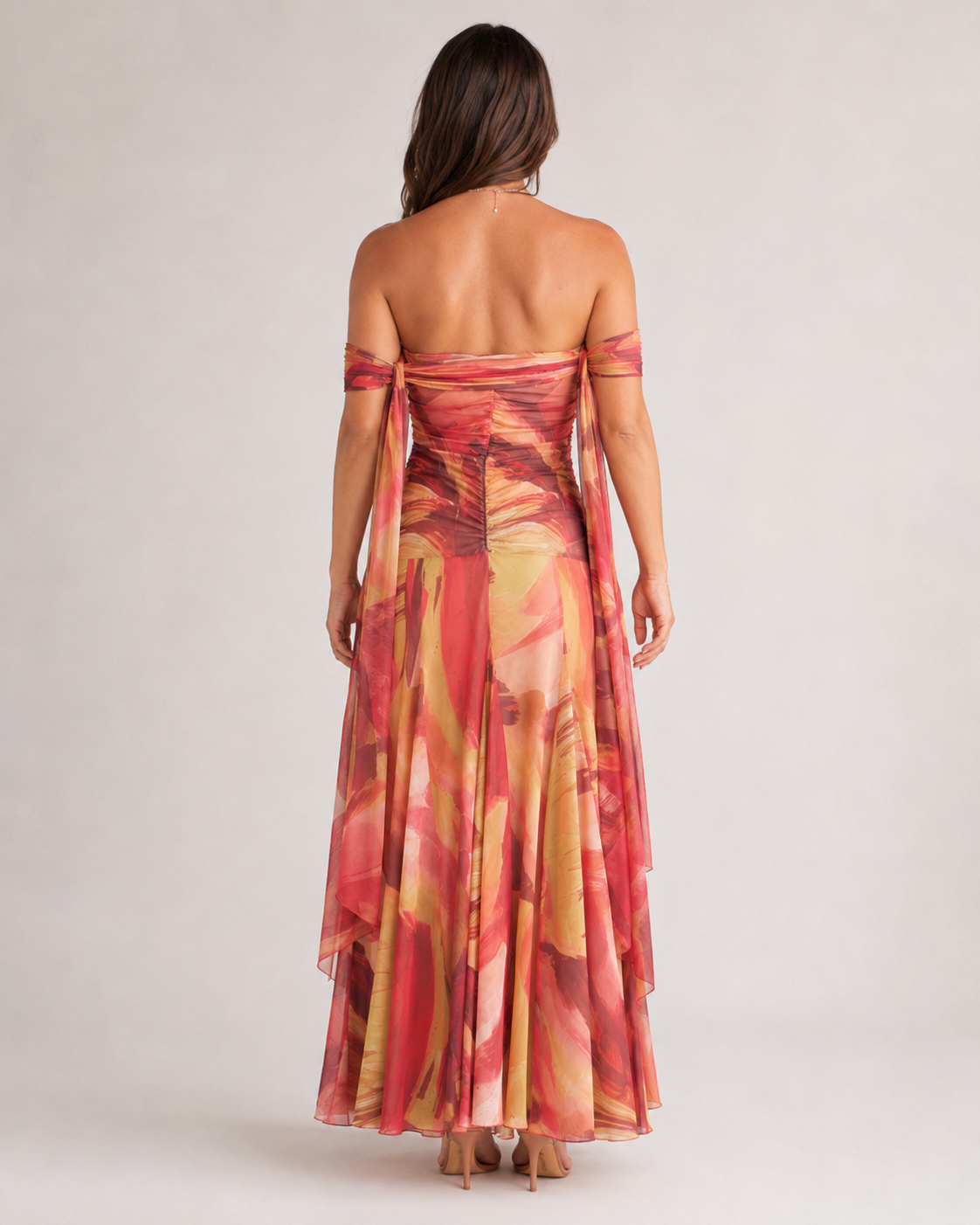Babi Damen Maxikleid | Enganliegend, Gestrickt, Orange - Sommer Kleider Lang 2