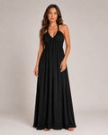 Baukje Damen Maxikleid | Ärmellos, Offener Rücken, A-Linie, Sommer Kleid Lang 0