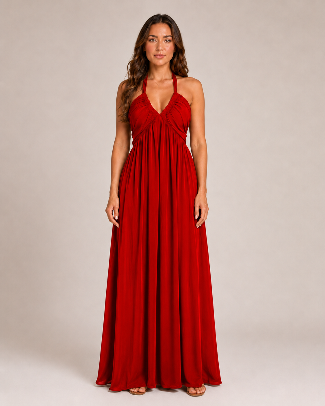 Baukje Damen Maxikleid | Ärmellos, Offener Rücken, A-Linie, Sommer Kleid Lang 11