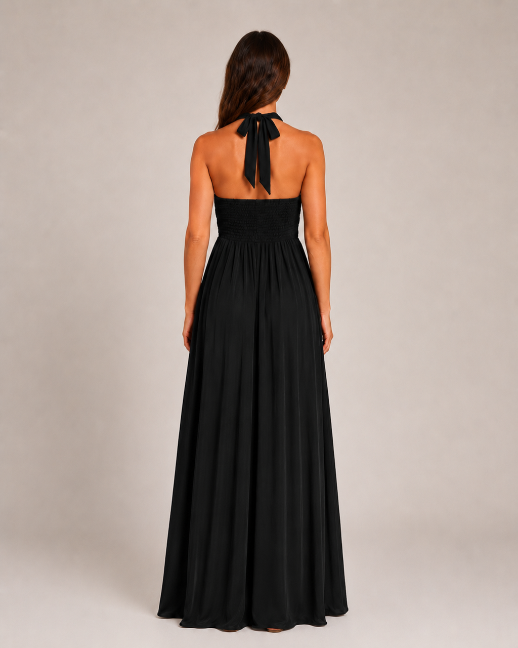 Baukje Damen Maxikleid | Ärmellos, Offener Rücken, A-Linie, Sommer Kleid Lang 2