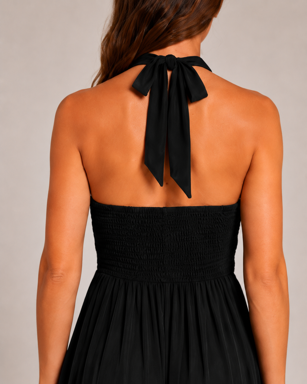 Baukje Damen Maxikleid | Ärmellos, Offener Rücken, A-Linie, Sommer Kleid Lang 4