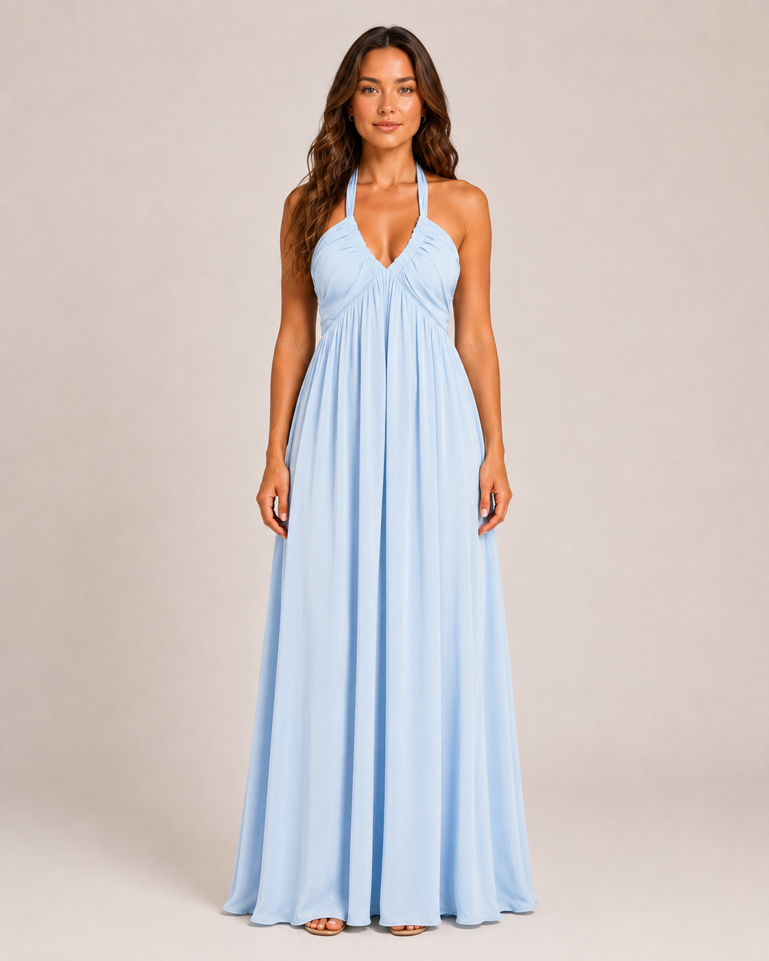 Baukje Damen Maxikleid | Ärmellos, Offener Rücken, A-Linie, Sommer Kleid Lang 9