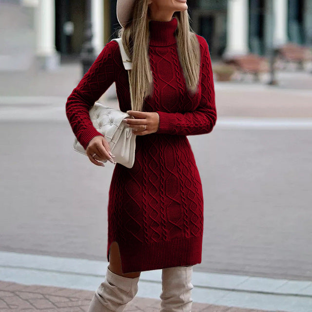 Dallas Elegantes Strickkleid für Herbst und Winter