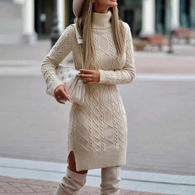 Dallas Elegantes Strickkleid für Herbst und Winter