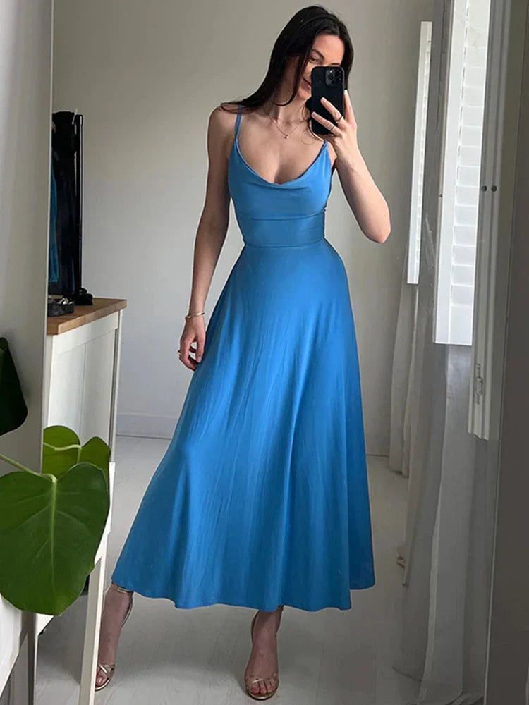 Elegantes Drapiertes Maxikleid