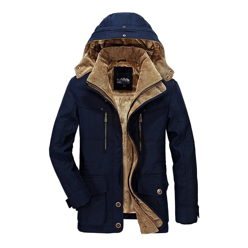 Warme und dick gefütterte Herren-Winterjacke