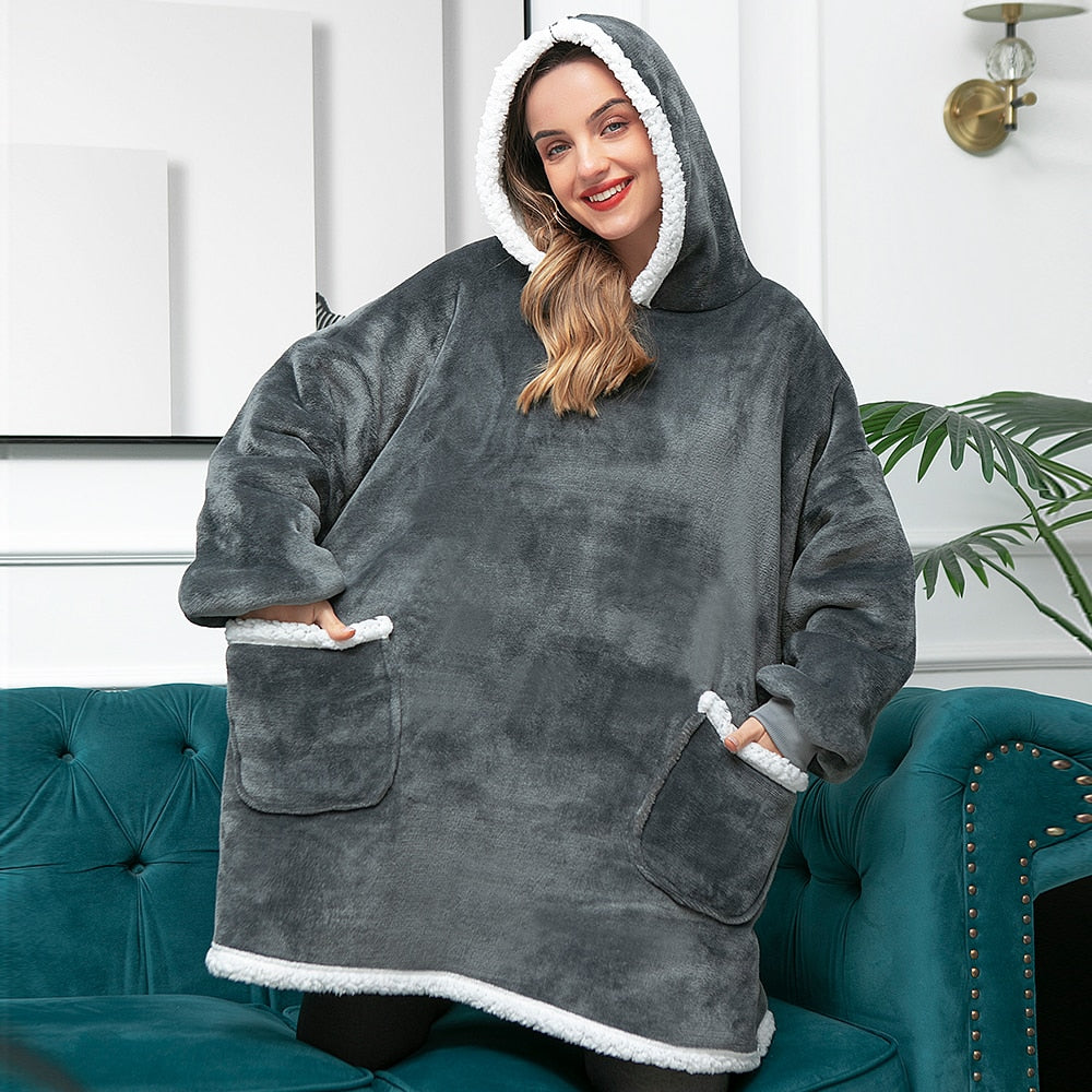 Caryn - Die perfekte Mischung aus gemütlichem Hoodie und kuscheliger Decke in einem!