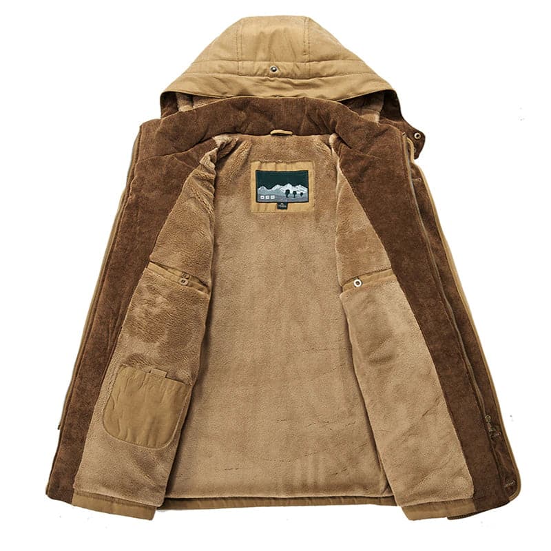Warme und dick gefütterte Herren-Winterjacke