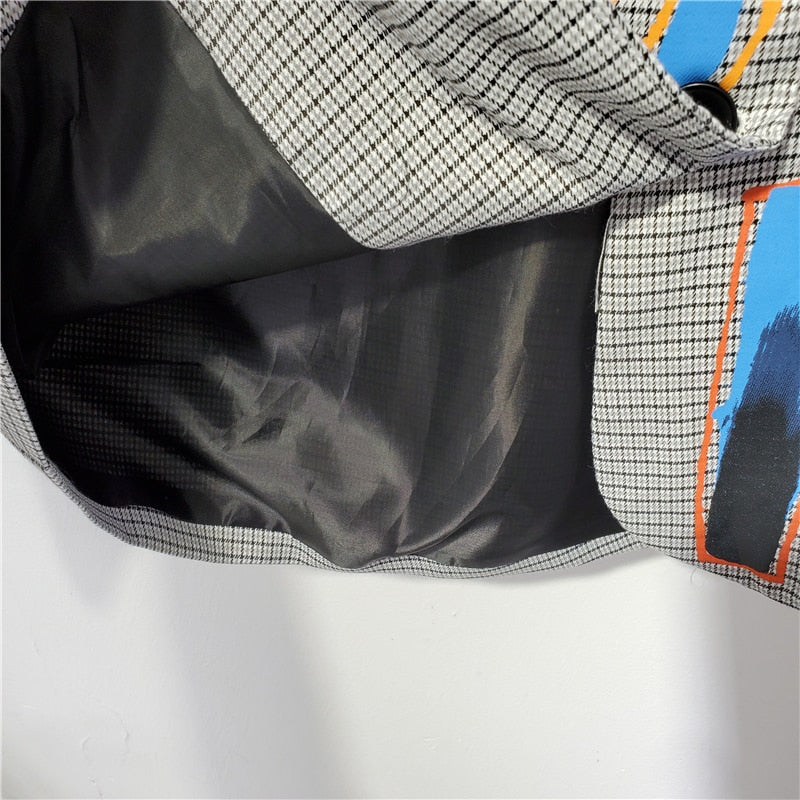 Blazer im Oversized-Look mit Schriftzug